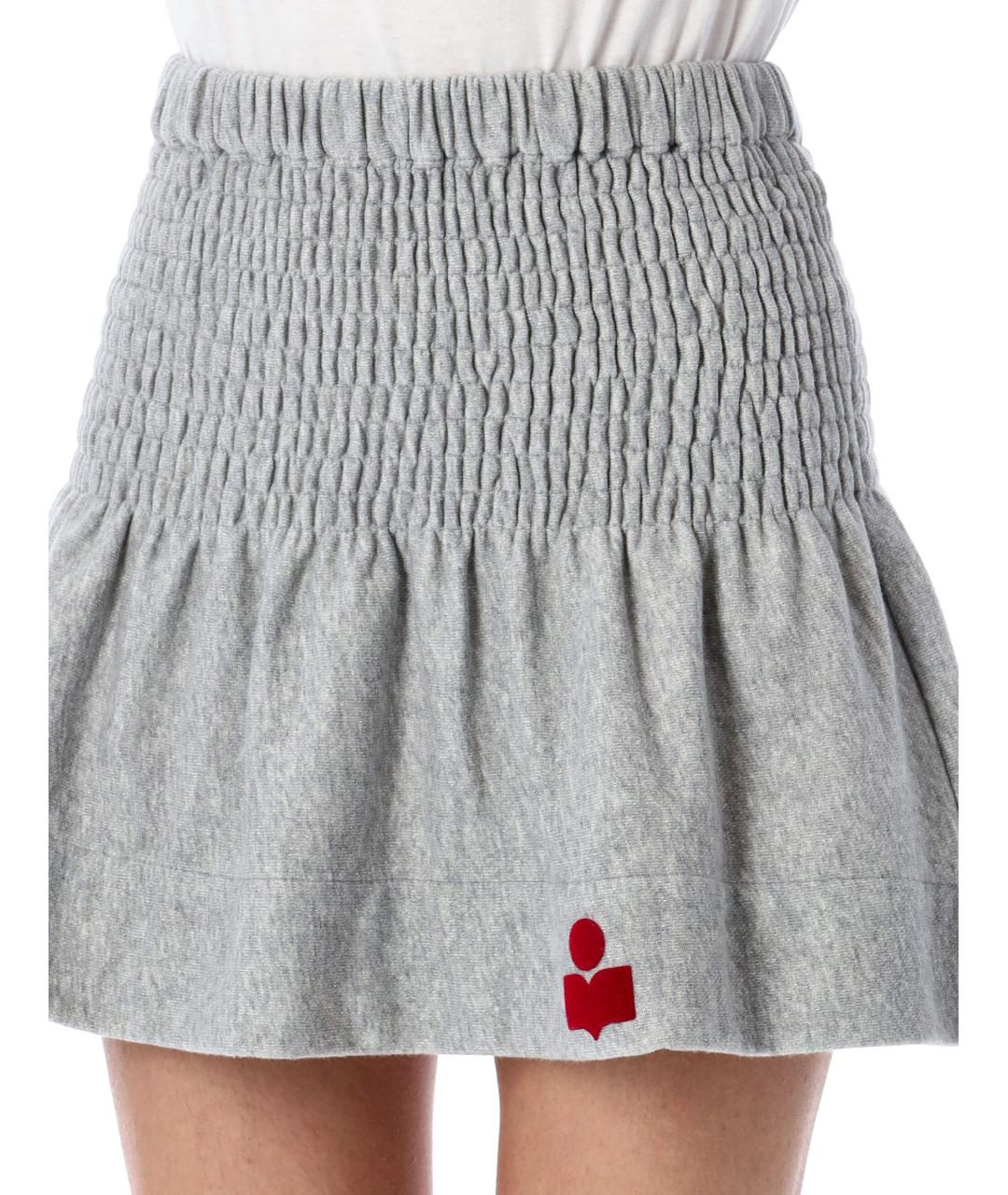 ISABEL MARANT Серая полиэстеровая юбка мини, фото 3