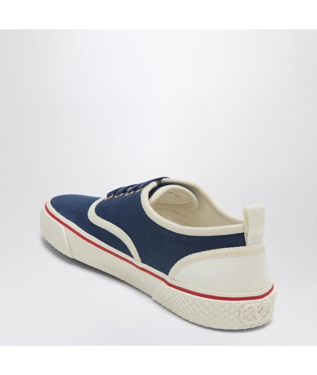 VALENTINO Голубые текстильные низкие кроссовки / кеды, фото 3