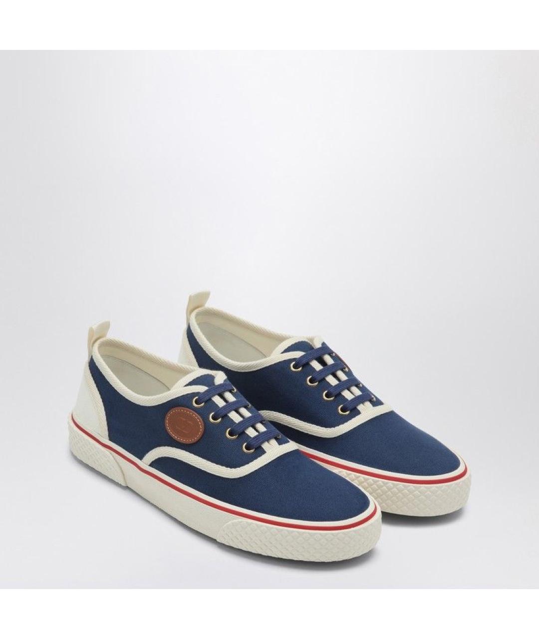 VALENTINO Голубые текстильные низкие кроссовки / кеды, фото 4