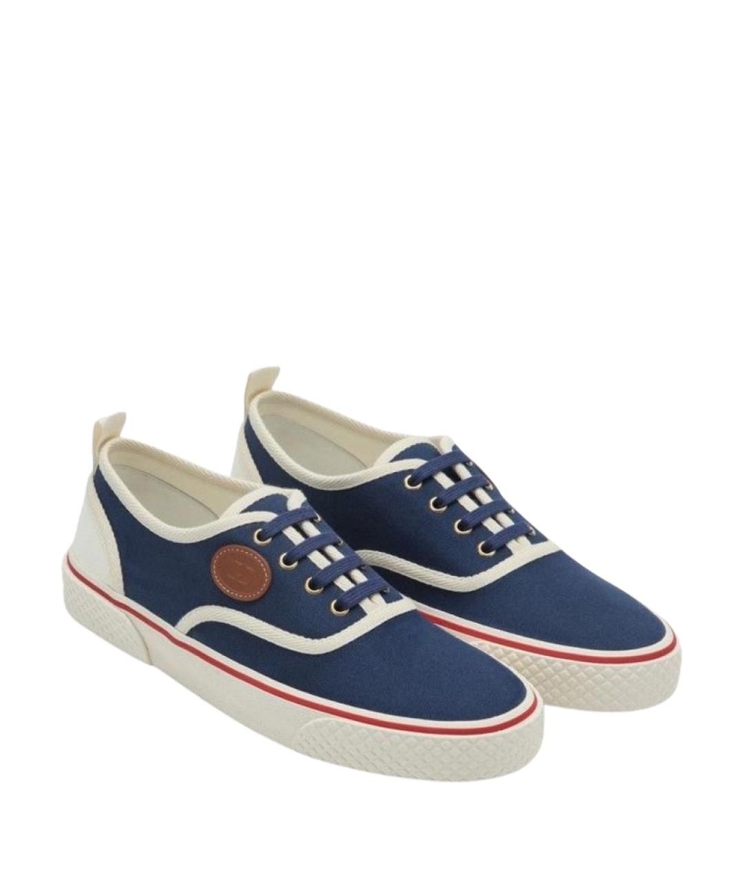 VALENTINO Голубые текстильные низкие кроссовки / кеды, фото 2