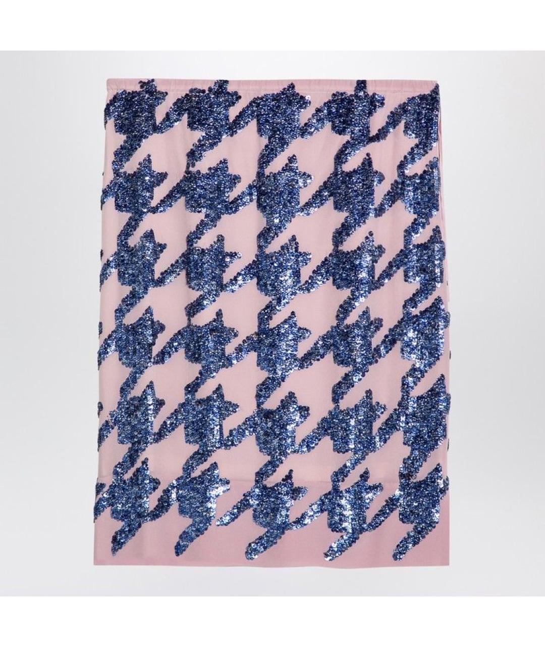 DRIES VAN NOTEN Коричневая шелковая юбка мини, фото 3