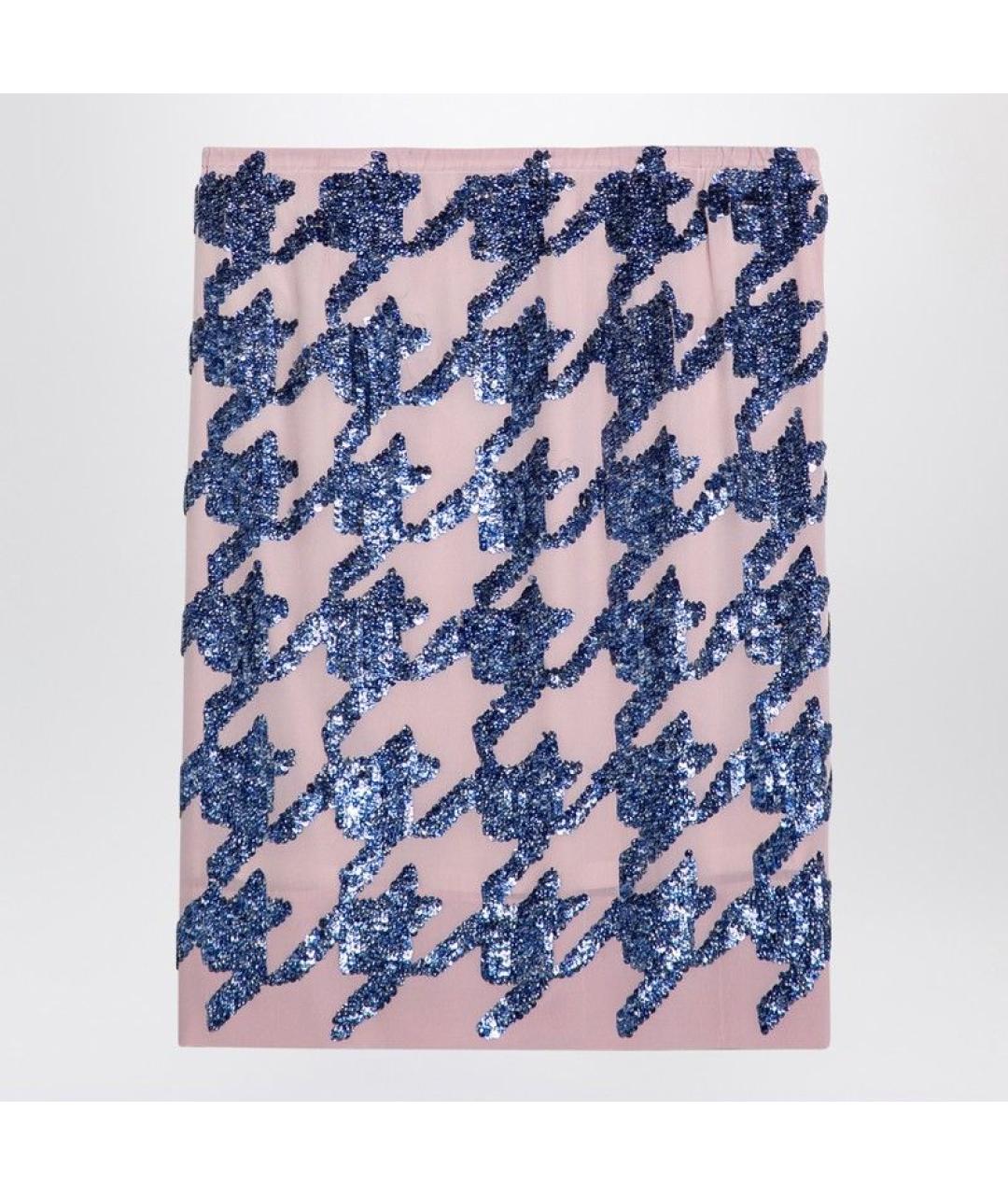 DRIES VAN NOTEN Коричневая шелковая юбка мини, фото 2