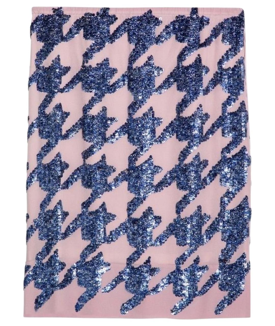 DRIES VAN NOTEN Коричневая шелковая юбка мини, фото 1