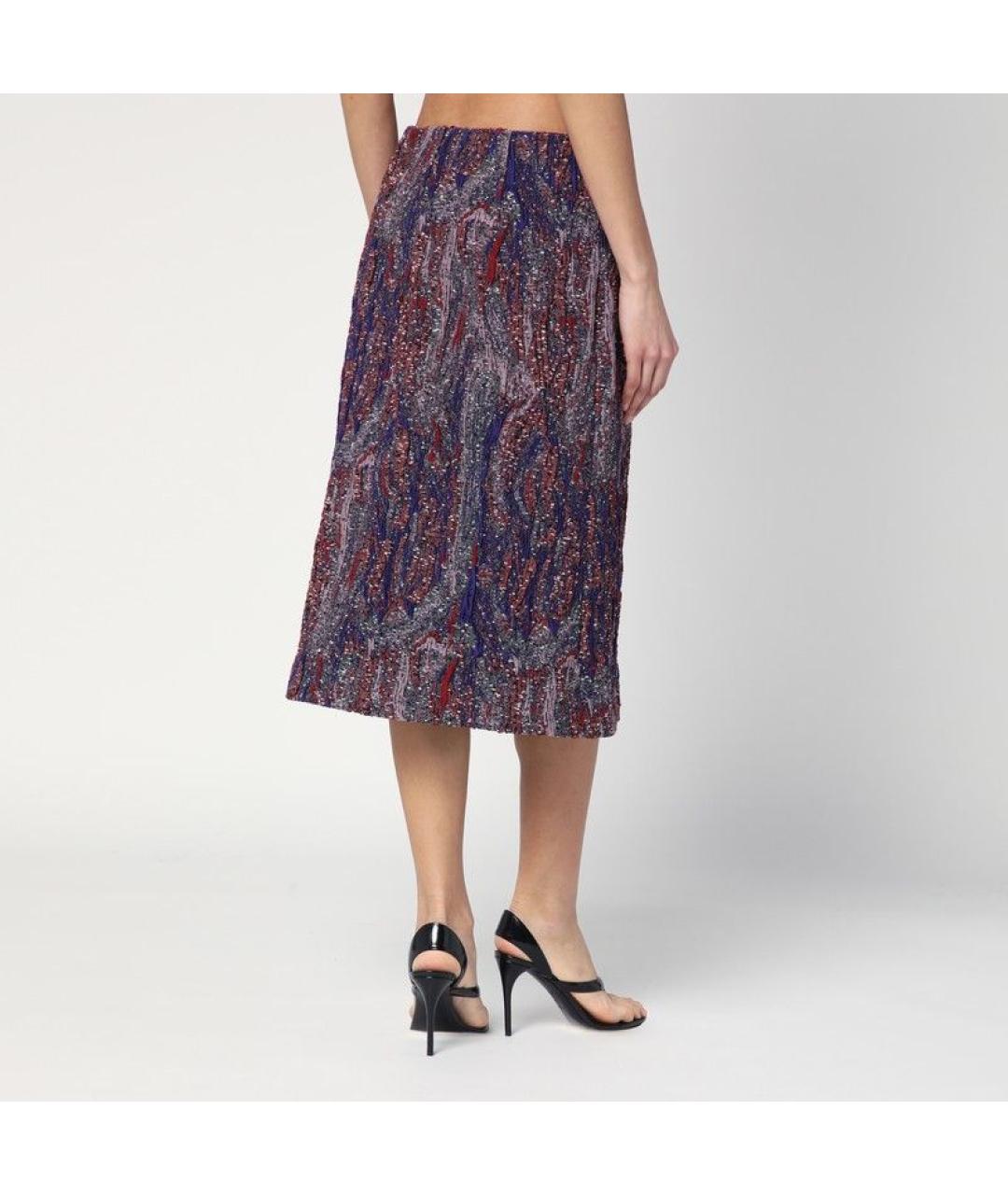 DRIES VAN NOTEN Мульти полиэстеровая юбка миди, фото 2