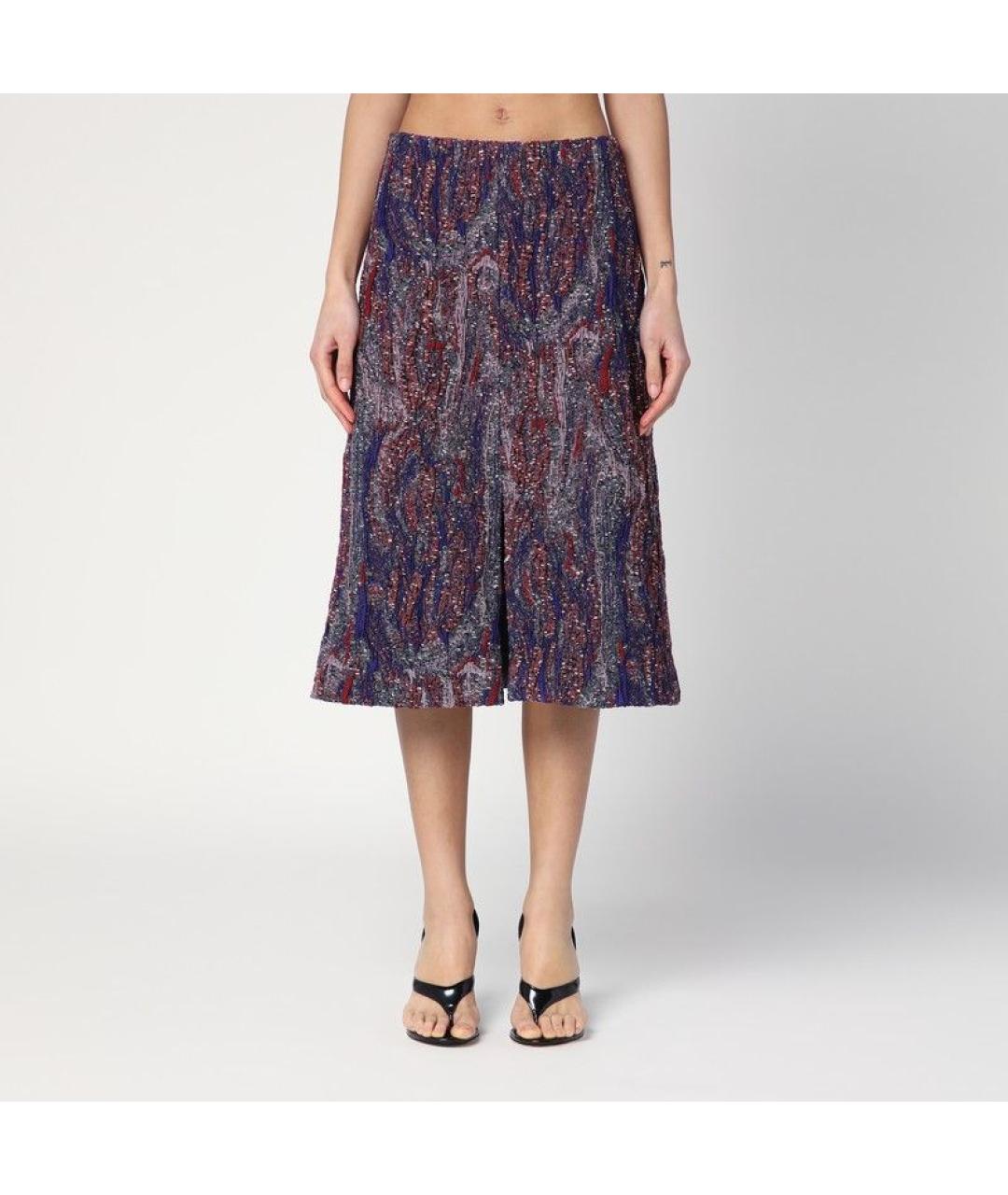 DRIES VAN NOTEN Мульти полиэстеровая юбка миди, фото 3