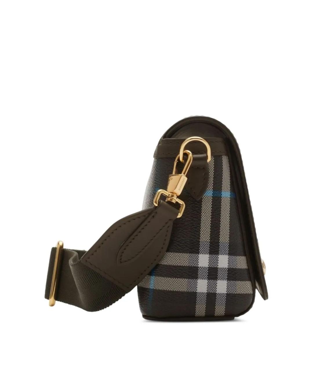BURBERRY Коричневая хлопковая сумка через плечо, фото 3