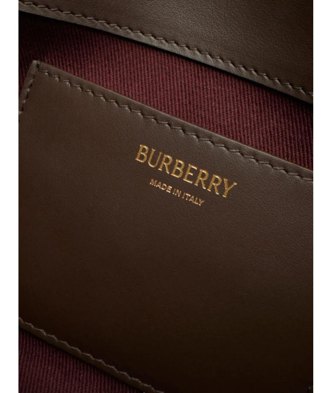 BURBERRY Коричневая хлопковая сумка через плечо, фото 5