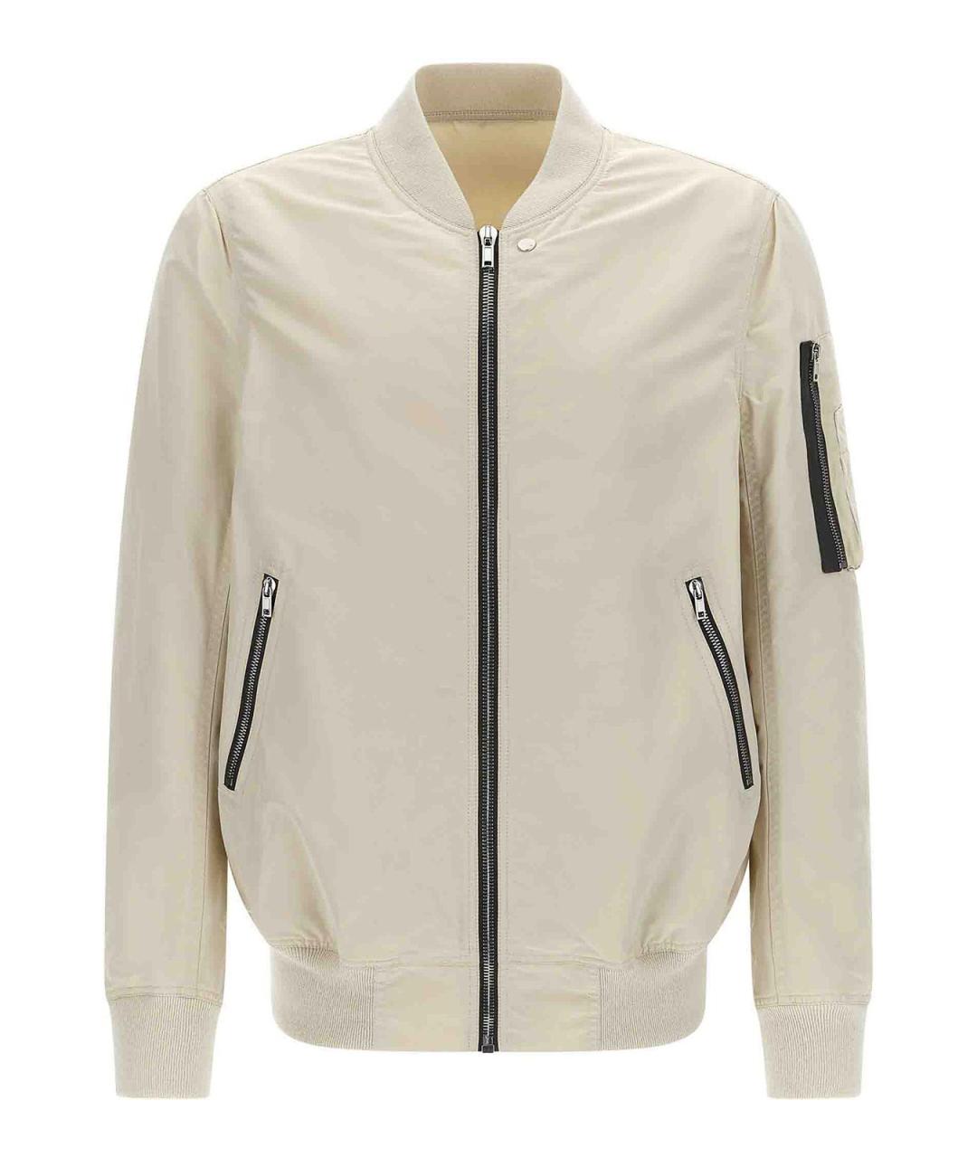 RICK OWENS Бежевая кожаная куртка, фото 1