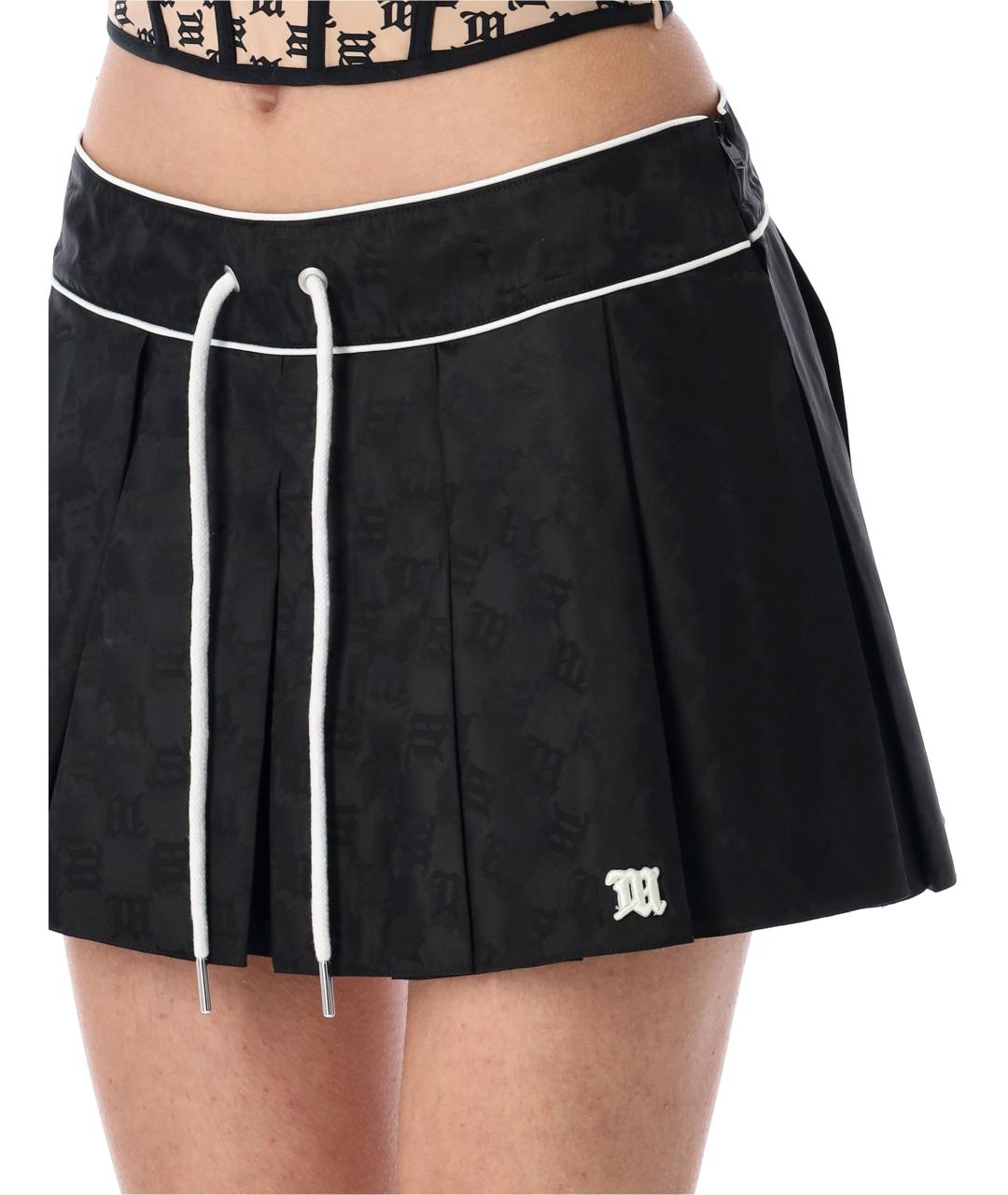 MISBHV Черная полиэстеровая юбка мини, фото 3