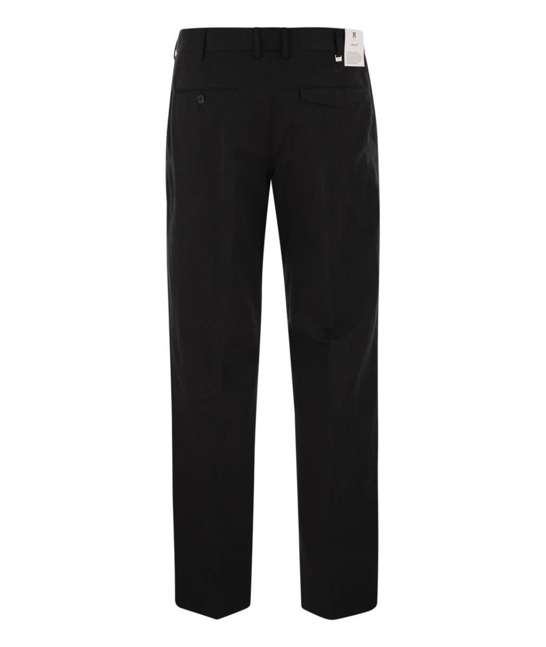 PT TORINO Черные хлопковые повседневные брюки, фото 2