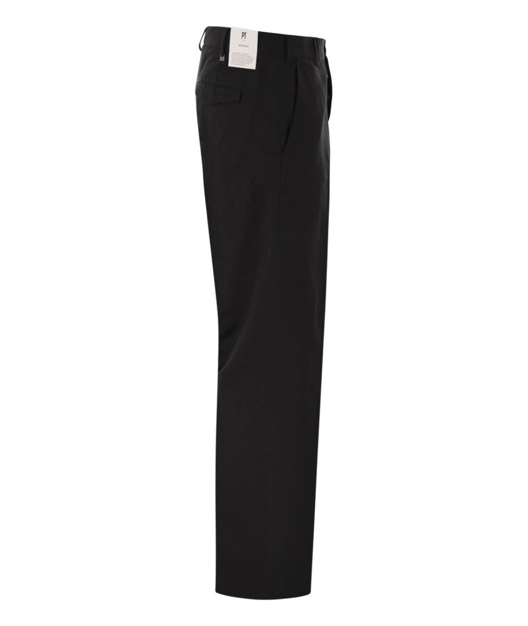 PT TORINO Черные хлопковые повседневные брюки, фото 3