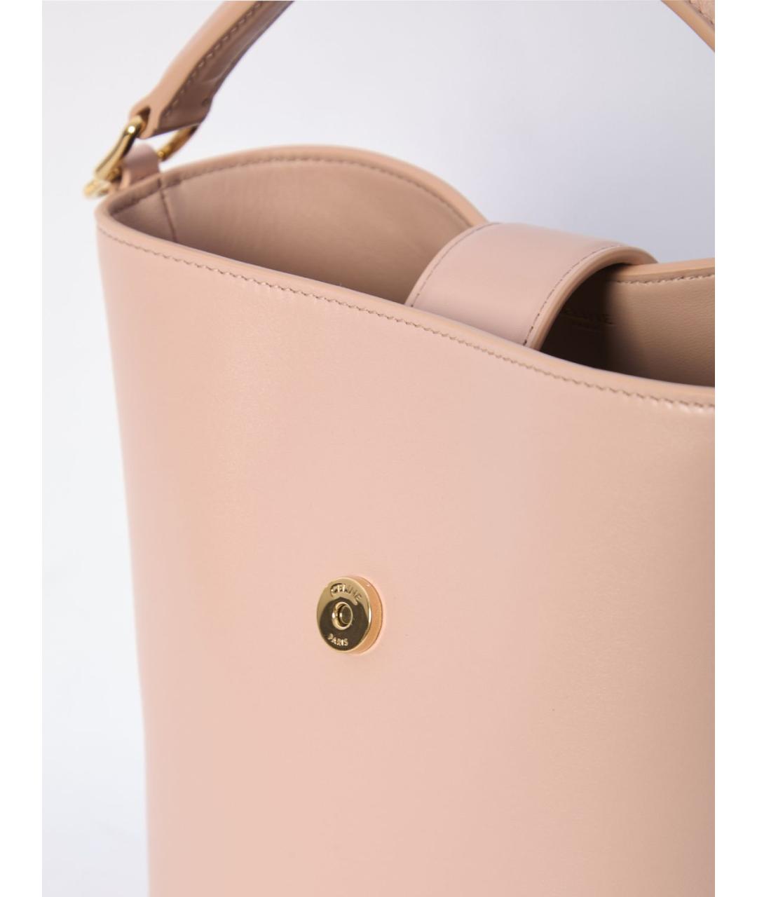 CELINE Розовая кожаная сумка тоут, фото 4