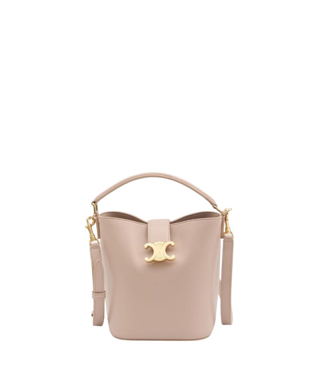 CELINE Розовая кожаная сумка тоут, фото 1