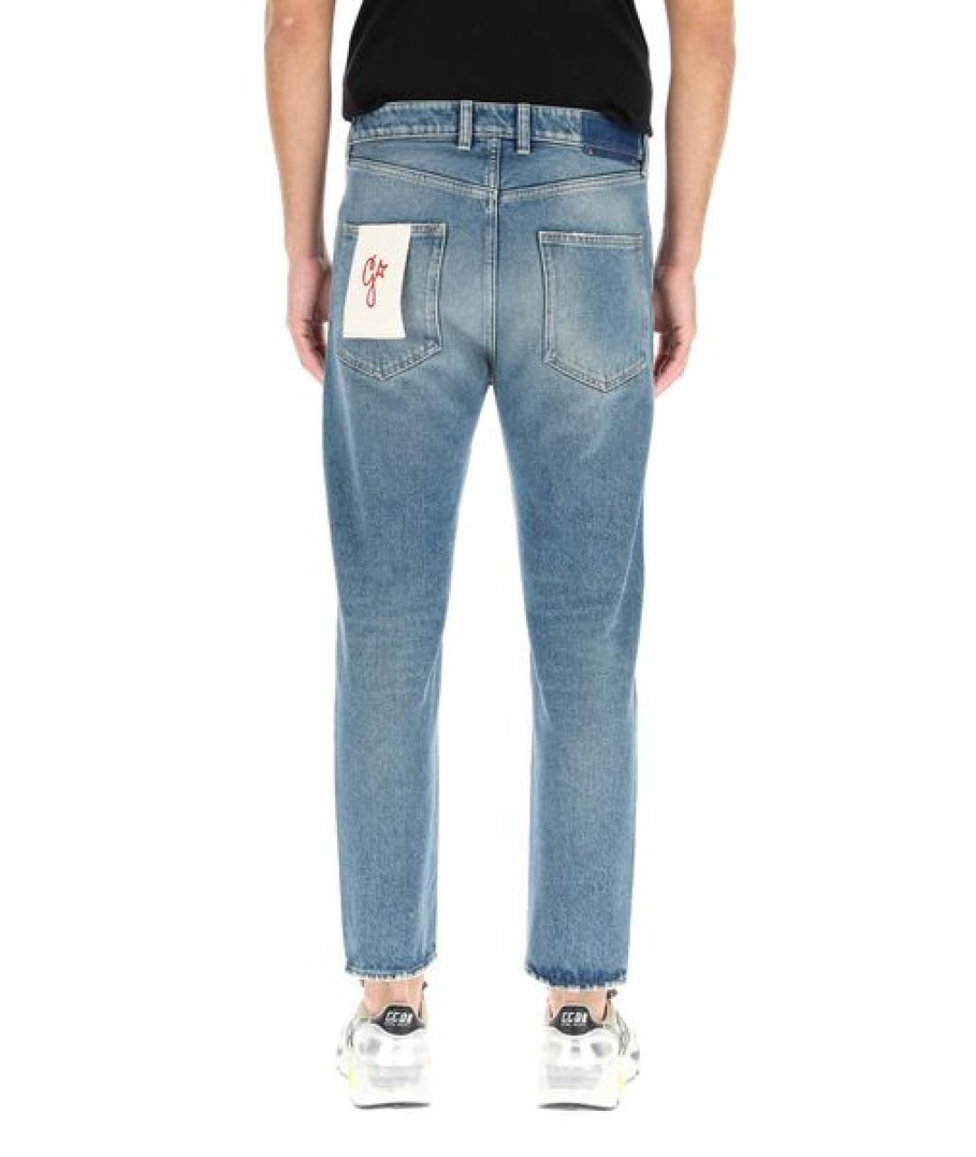 GOLDEN GOOSE DELUXE BRAND Синие хлопковые джинсы скинни, фото 5