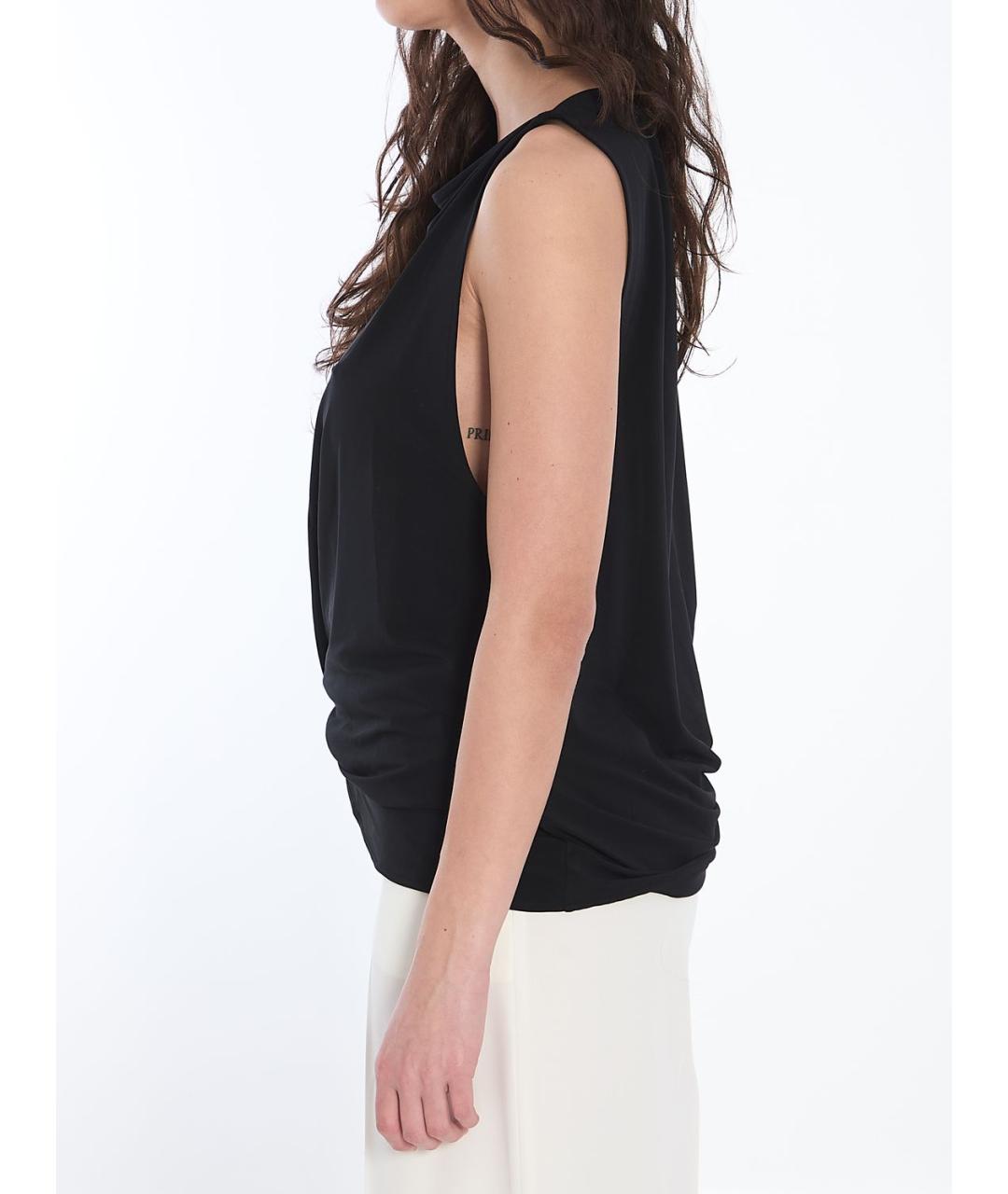 JACQUEMUS Черная вискозная блузы, фото 4