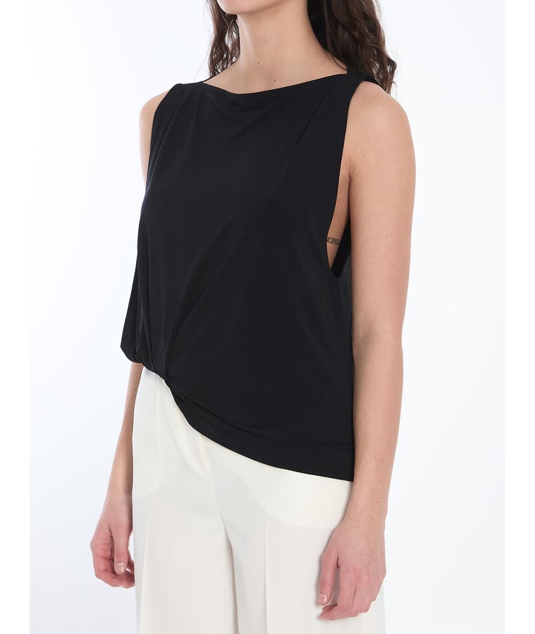 JACQUEMUS Черная вискозная блузы, фото 3