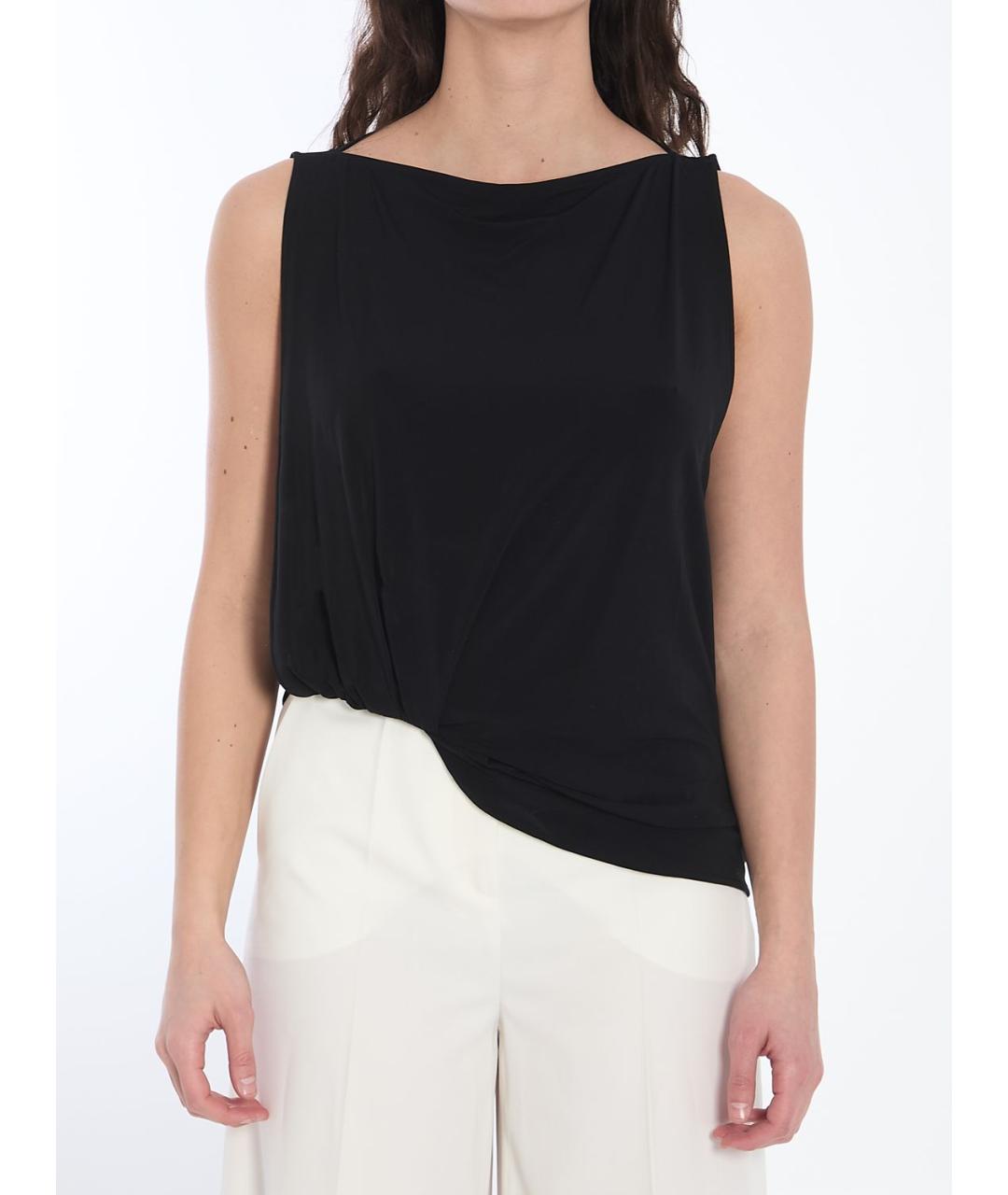 JACQUEMUS Черная вискозная блузы, фото 2