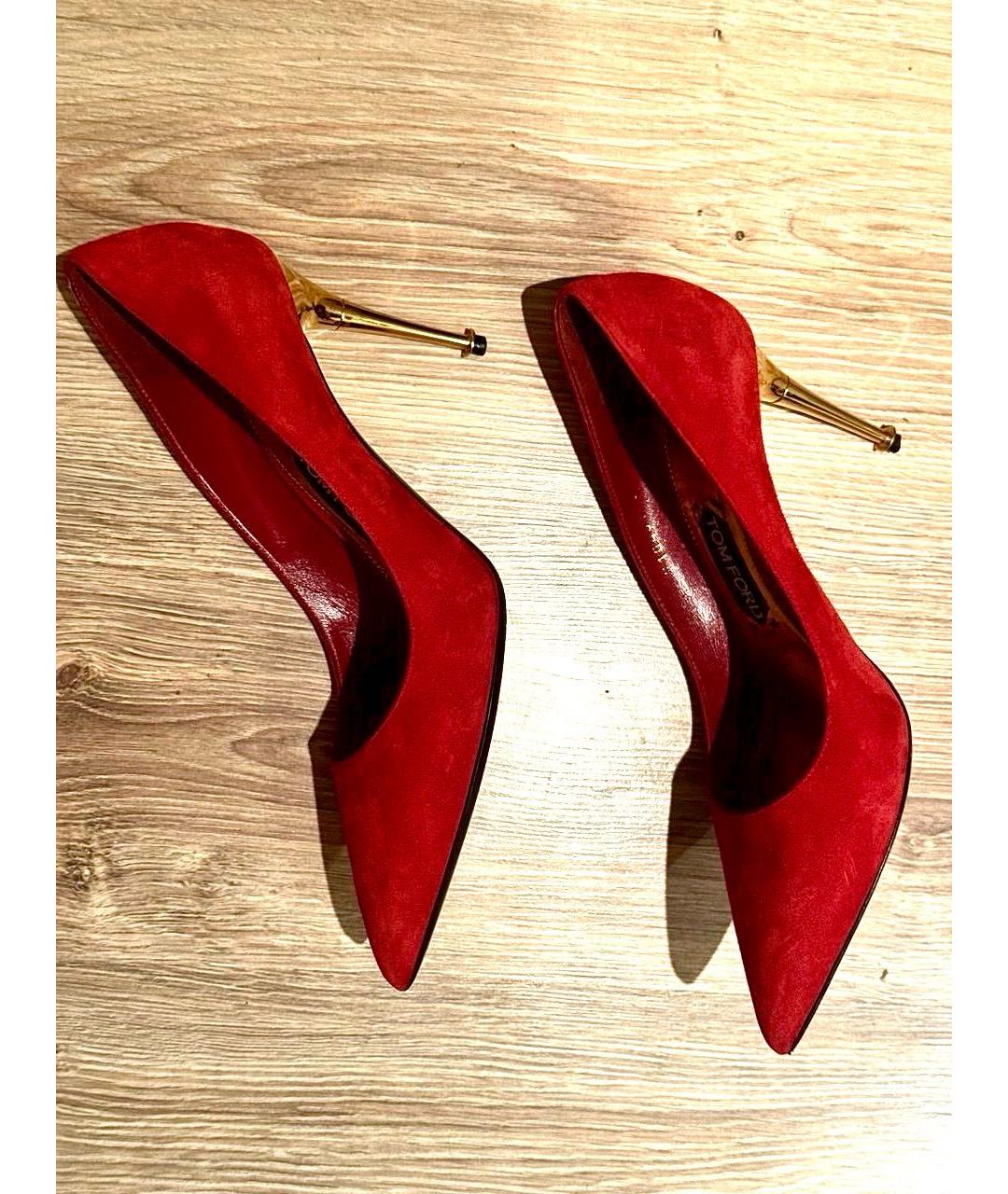 TOM FORD Красные замшевые туфли, фото 4