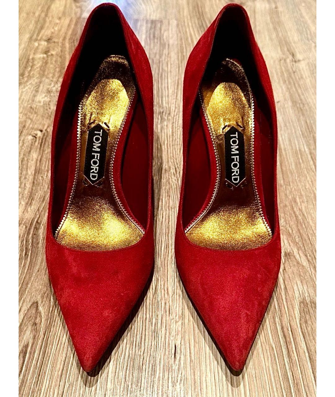 TOM FORD Красные замшевые туфли, фото 2