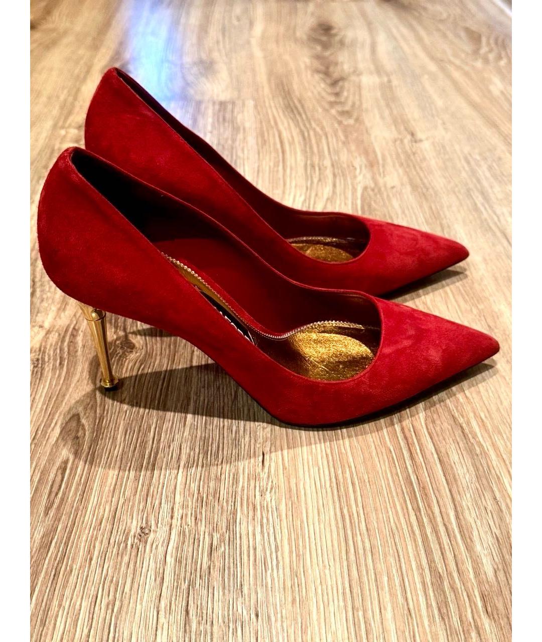 TOM FORD Красные замшевые туфли, фото 6