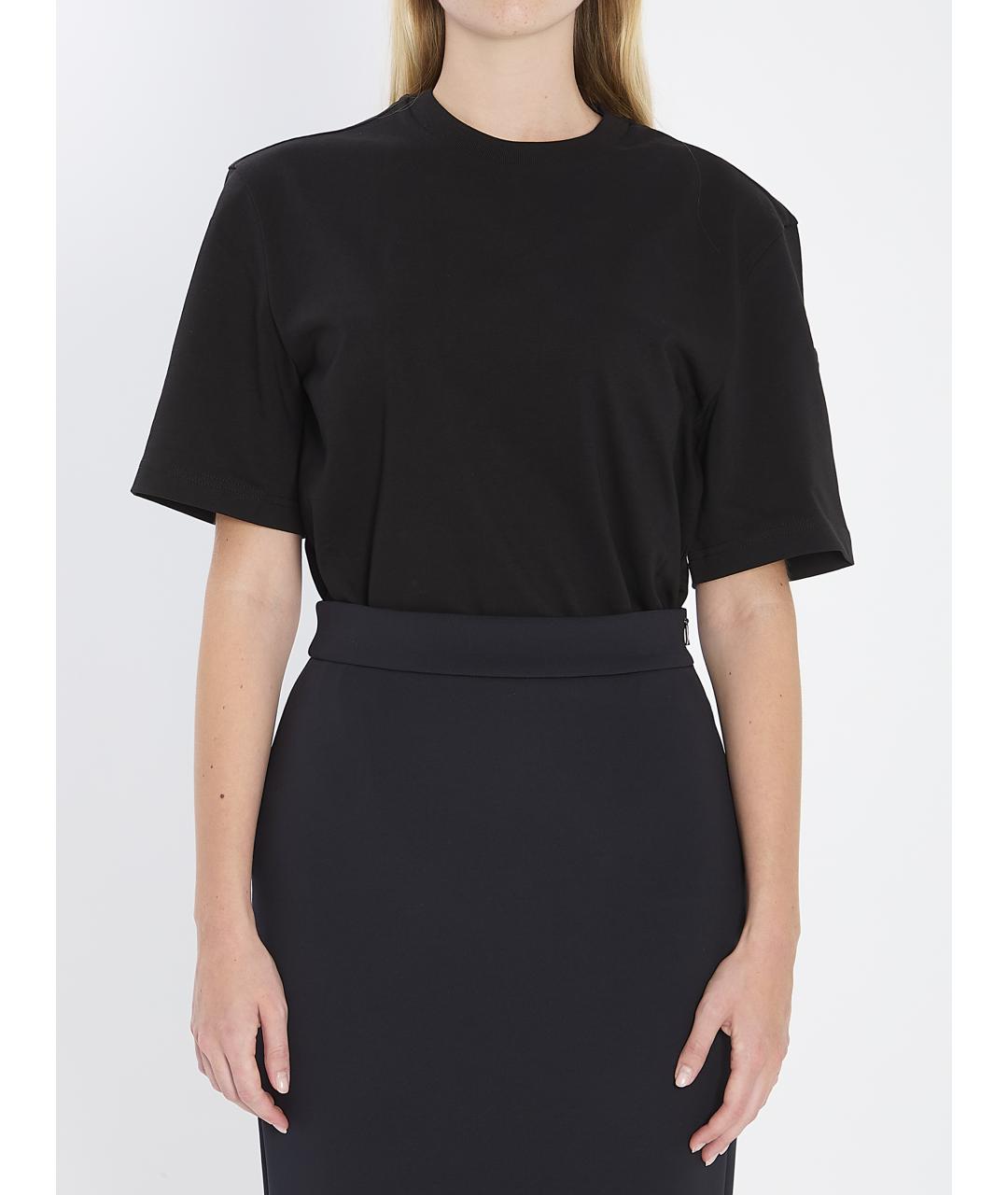 MONCLER Черная хлопковая футболка, фото 6