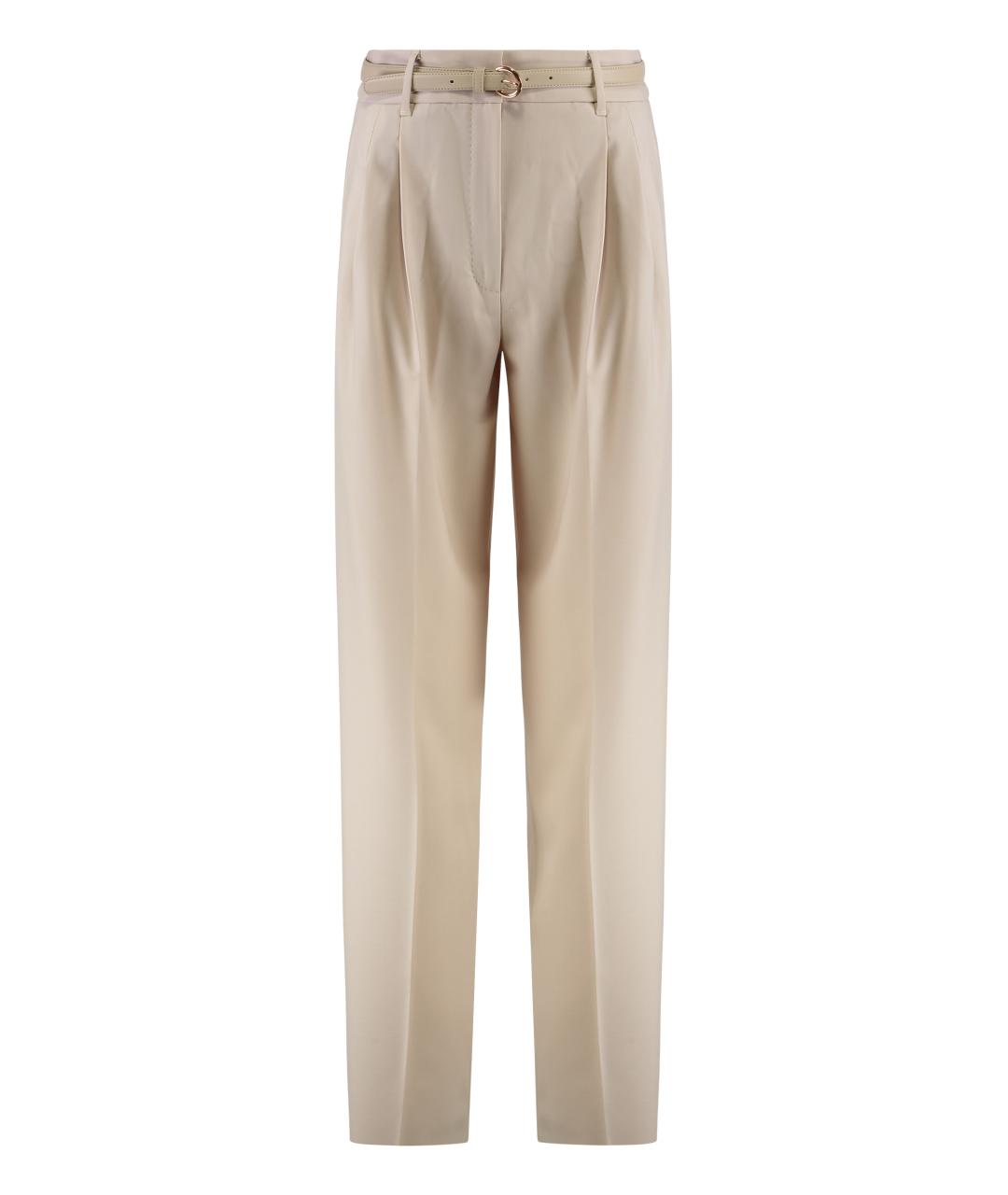 MAX MARA STUDIO Бежевые прямые брюки, фото 1