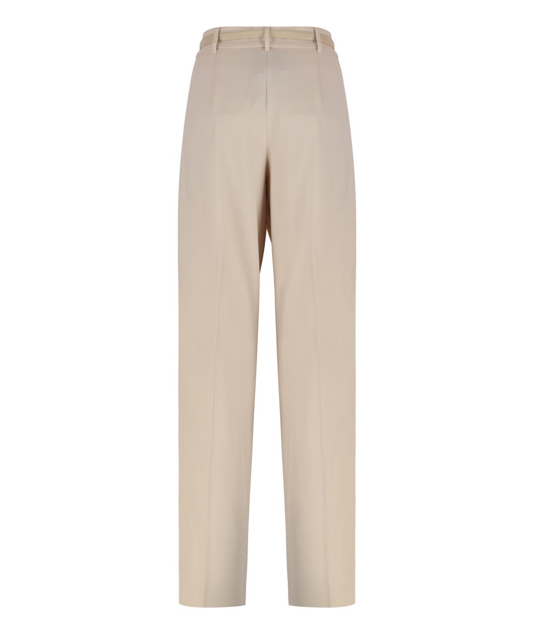 MAX MARA STUDIO Бежевые прямые брюки, фото 2