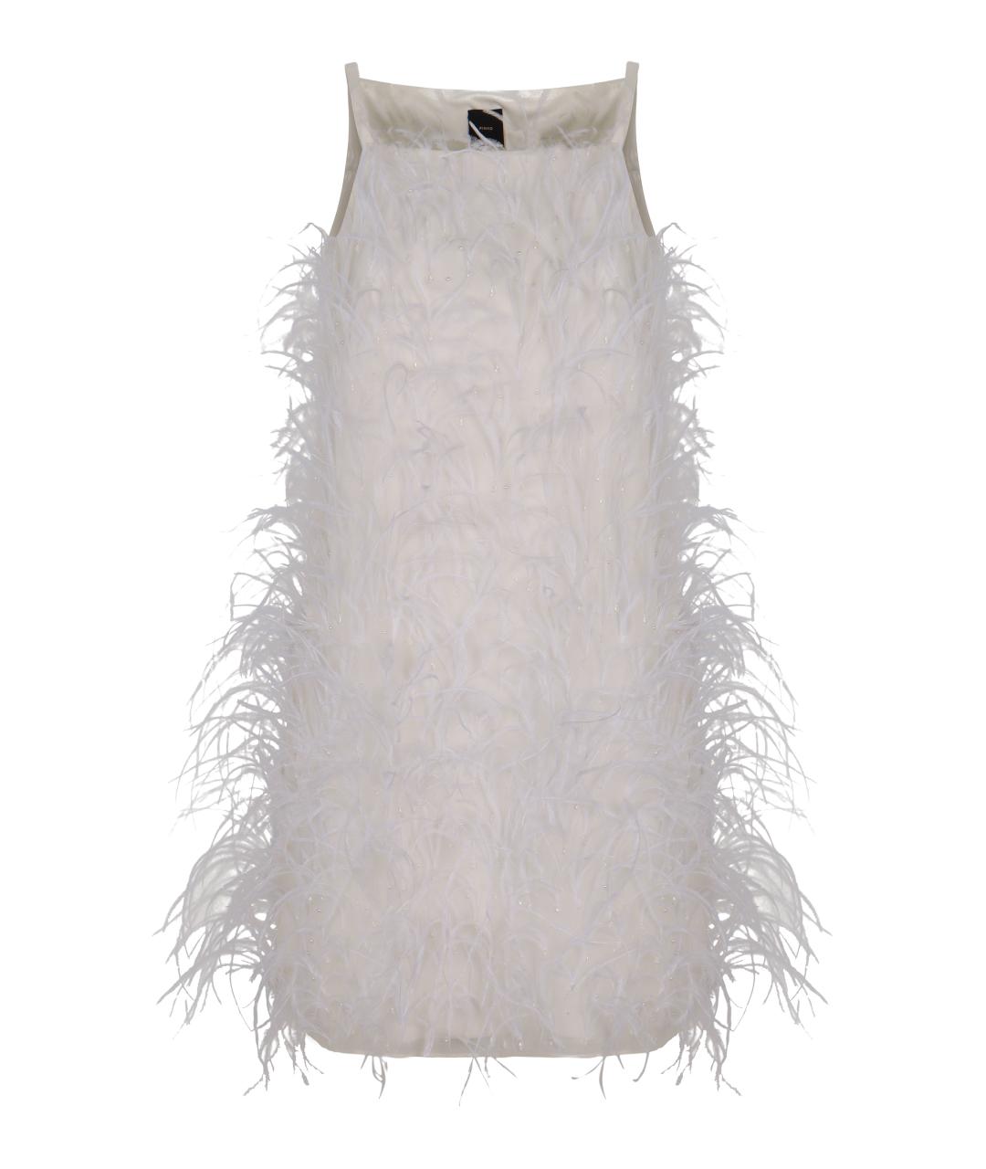 PINKO Белое полиэстеровое повседневное платье, фото 1