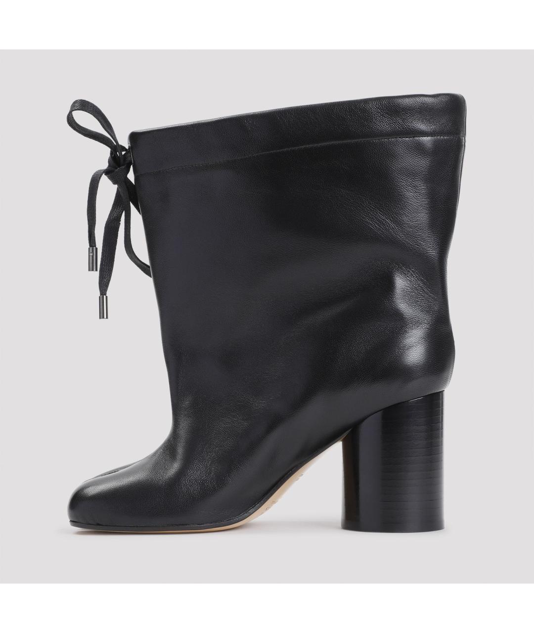 MAISON MARGIELA Черные кожаные ботильоны, фото 3