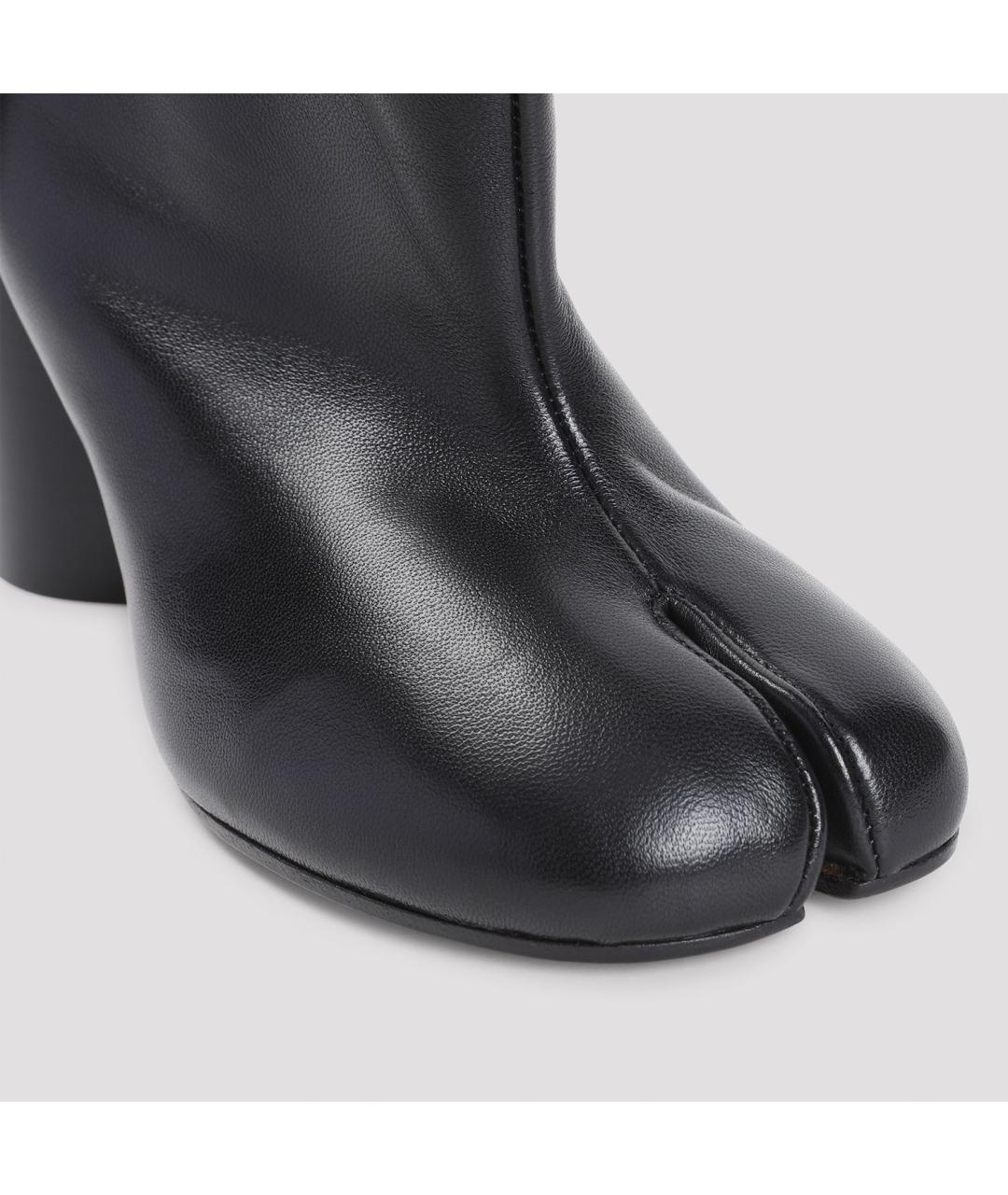 MAISON MARGIELA Черные кожаные ботильоны, фото 5