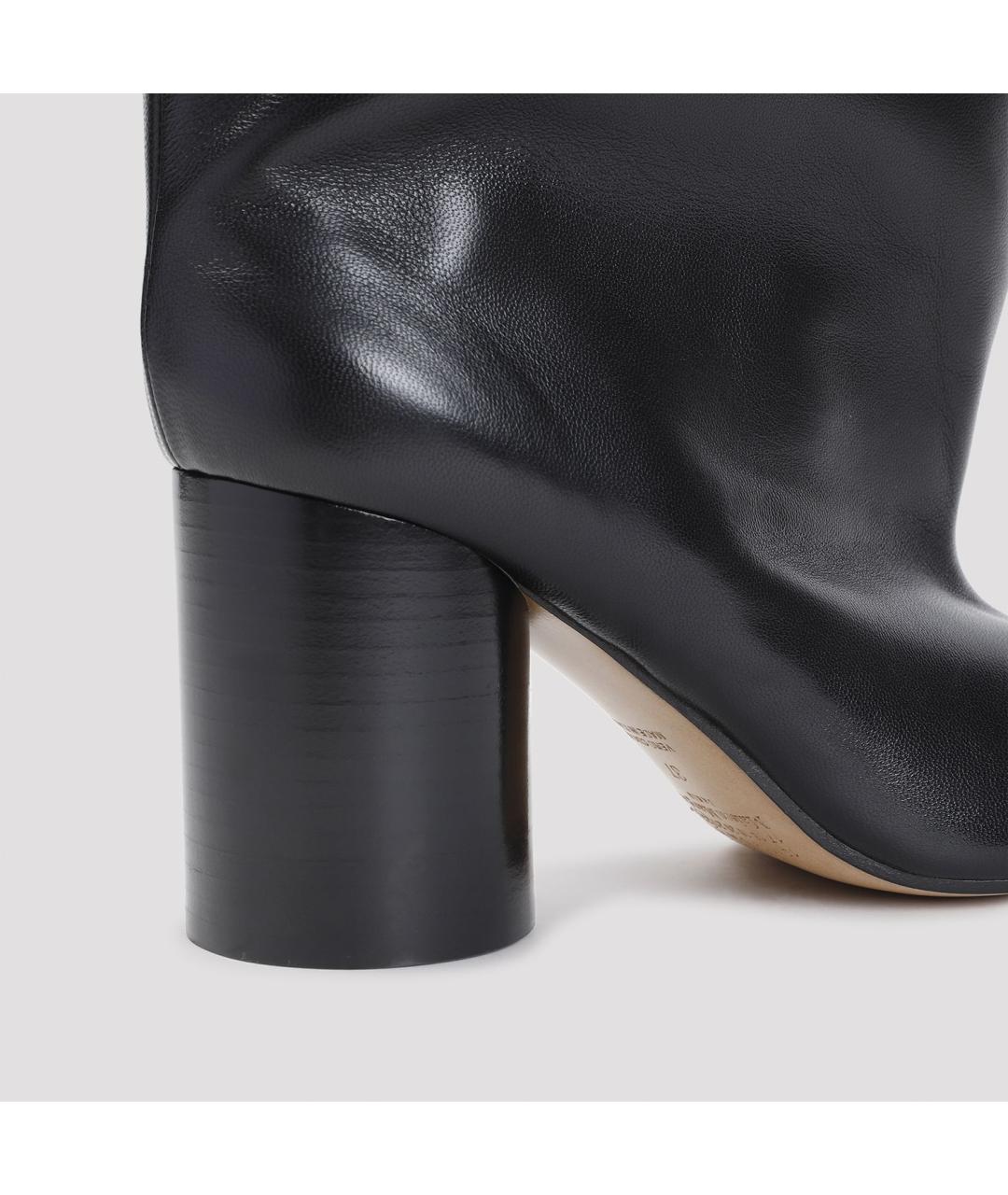 MAISON MARGIELA Черные кожаные ботильоны, фото 4