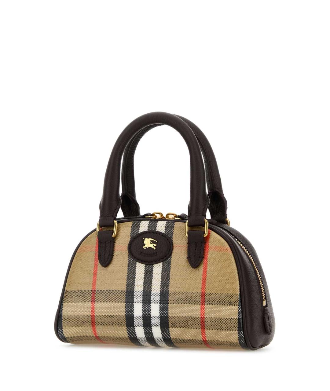 BURBERRY Бежевая синтетическая сумка с короткими ручками, фото 2