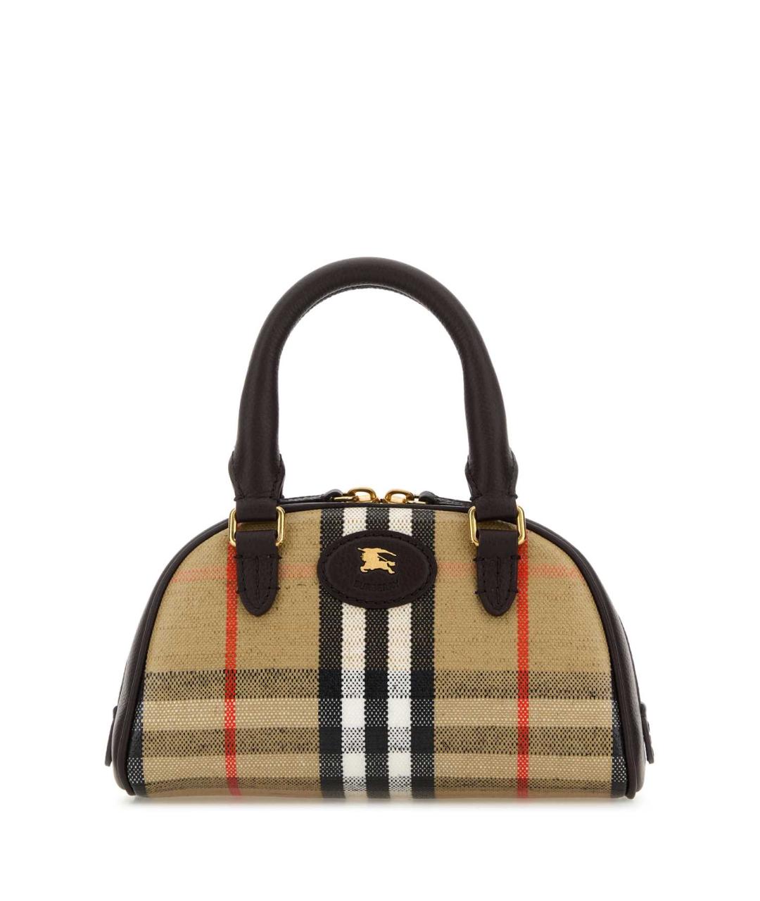 BURBERRY Бежевая синтетическая сумка с короткими ручками, фото 1