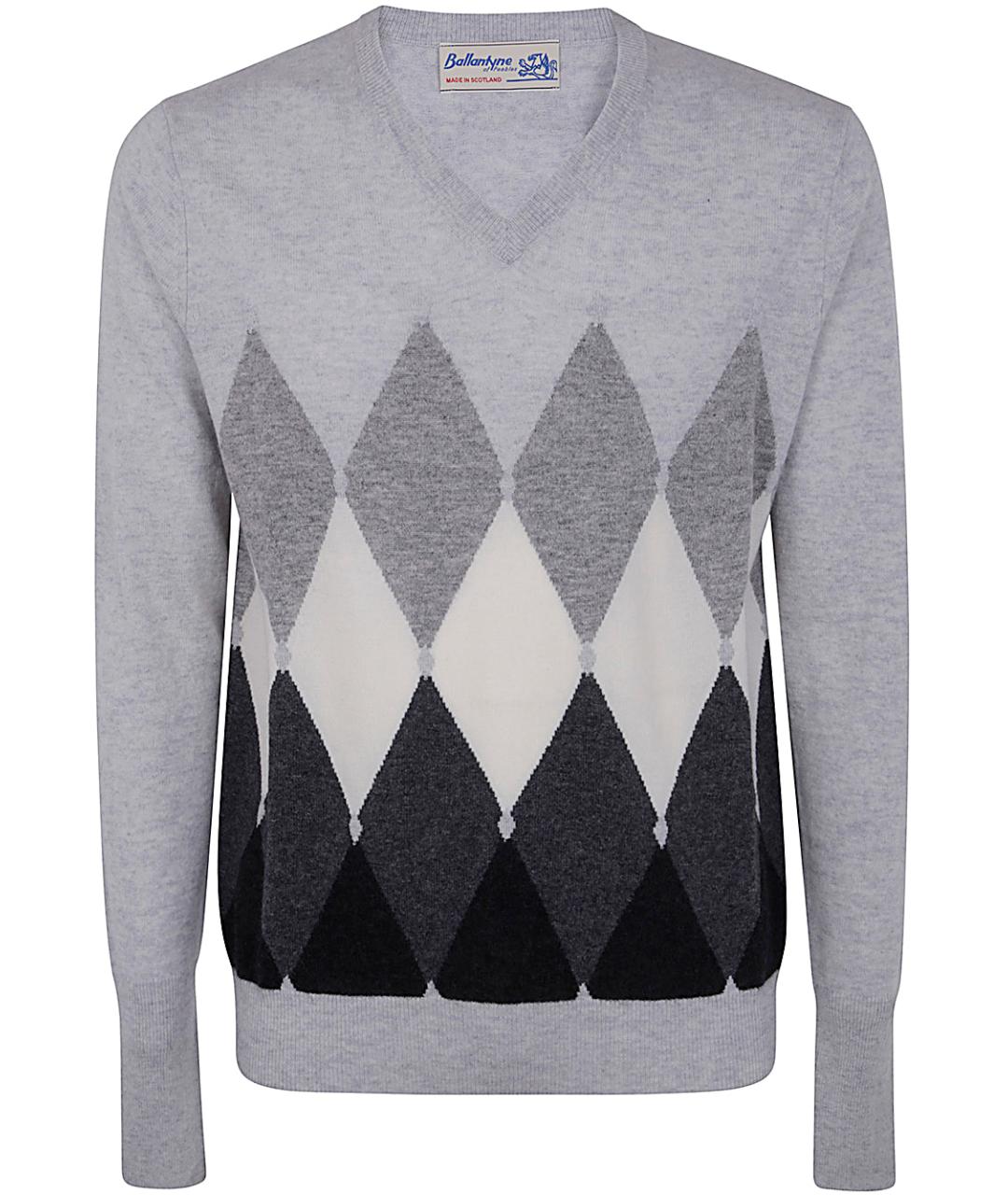 BALLANTYNE Серый кашемировый джемпер / свитер, фото 1