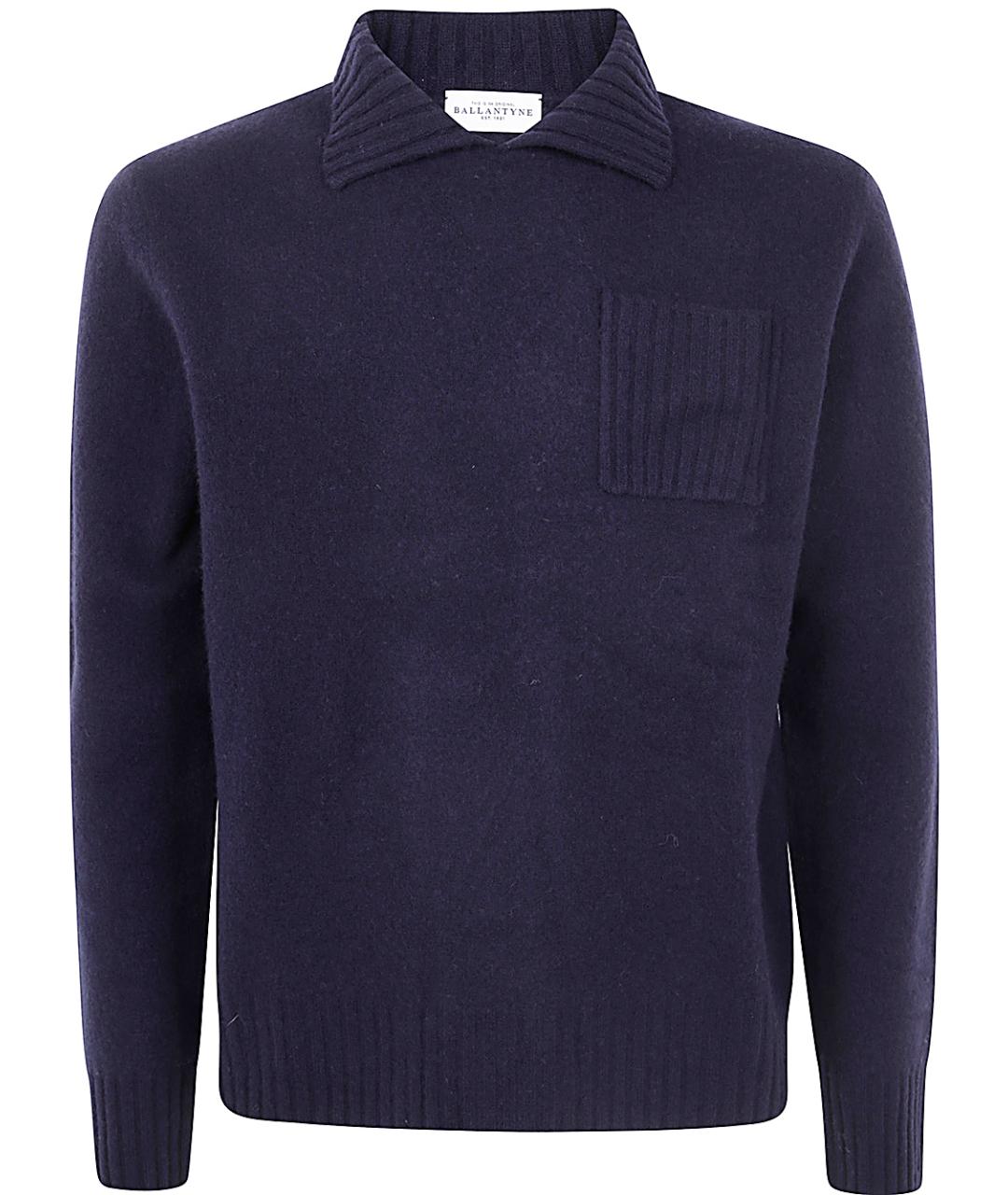 BALLANTYNE Синий шерстяной джемпер / свитер, фото 1