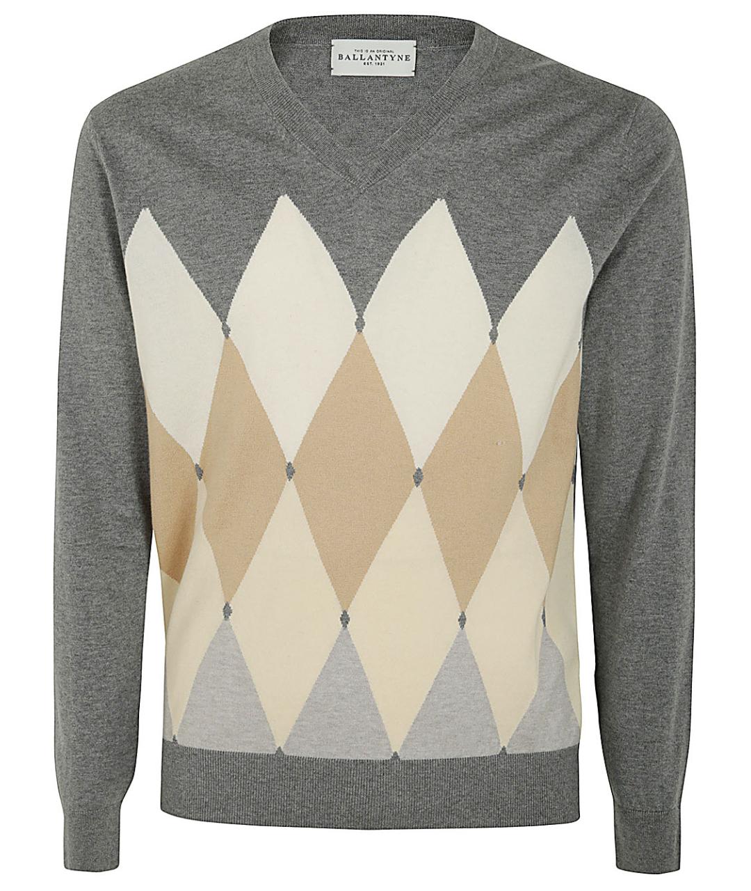 BALLANTYNE Серый кашемировый джемпер / свитер, фото 1