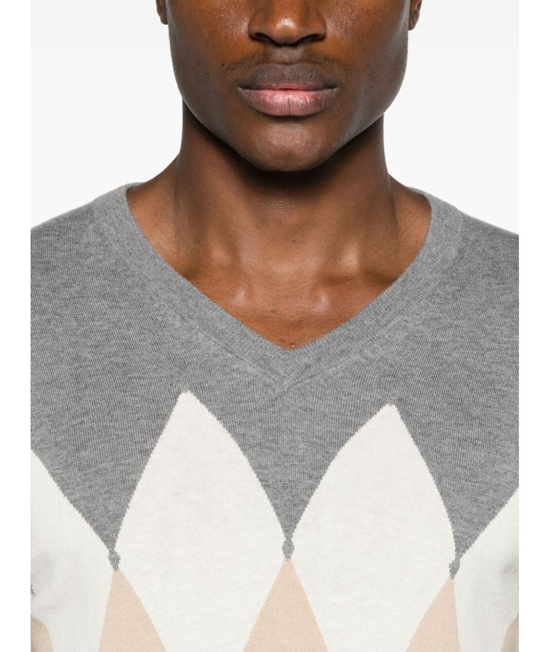 BALLANTYNE Серый кашемировый джемпер / свитер, фото 4