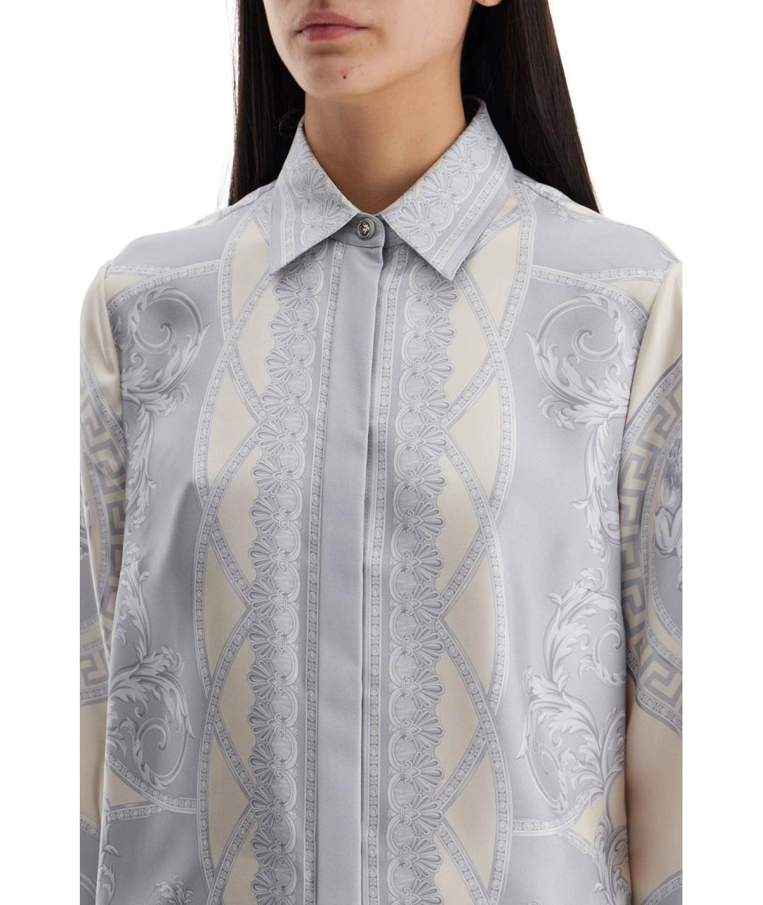 VERSACE Мульти шелковая рубашка, фото 4