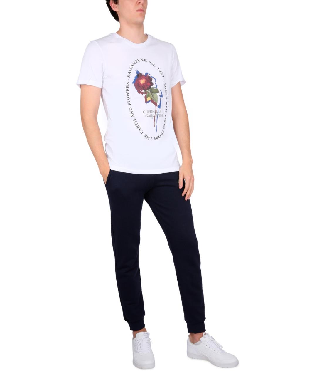 BALLANTYNE Белая хлопковая футболка, фото 3