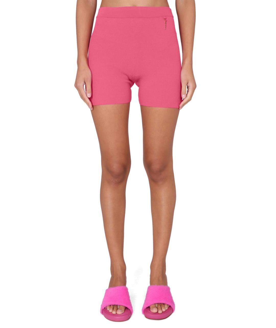 JACQUEMUS Розовые вискозные шорты, фото 5