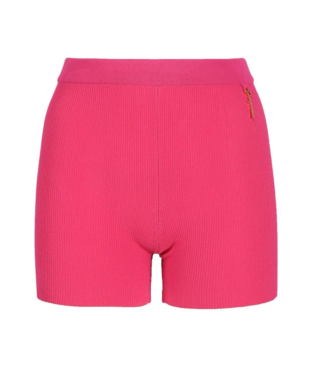 JACQUEMUS Розовые вискозные шорты, фото 1