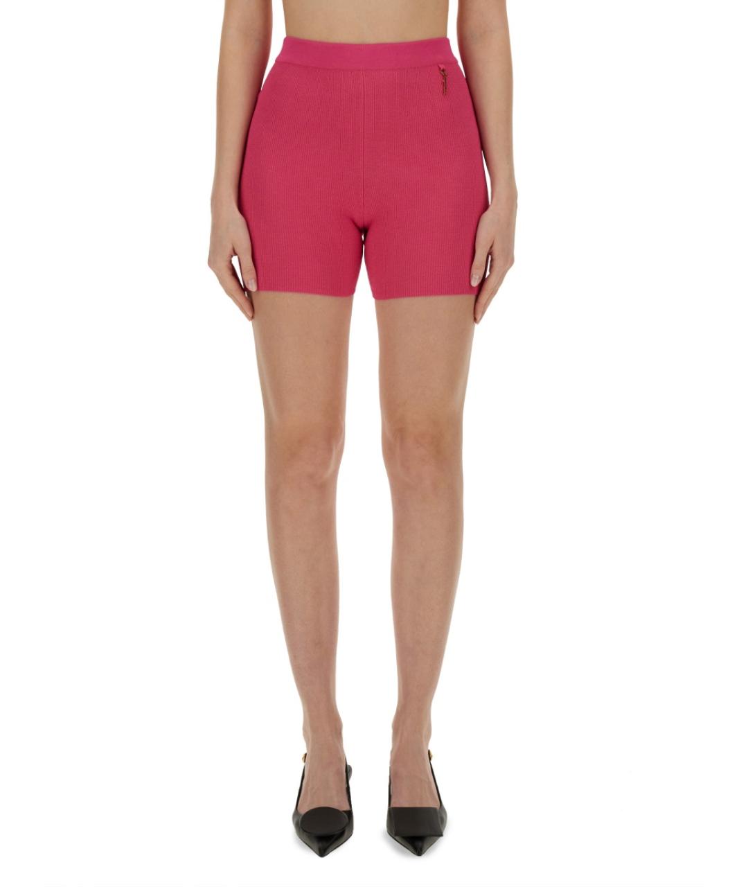 JACQUEMUS Розовые вискозные шорты, фото 2