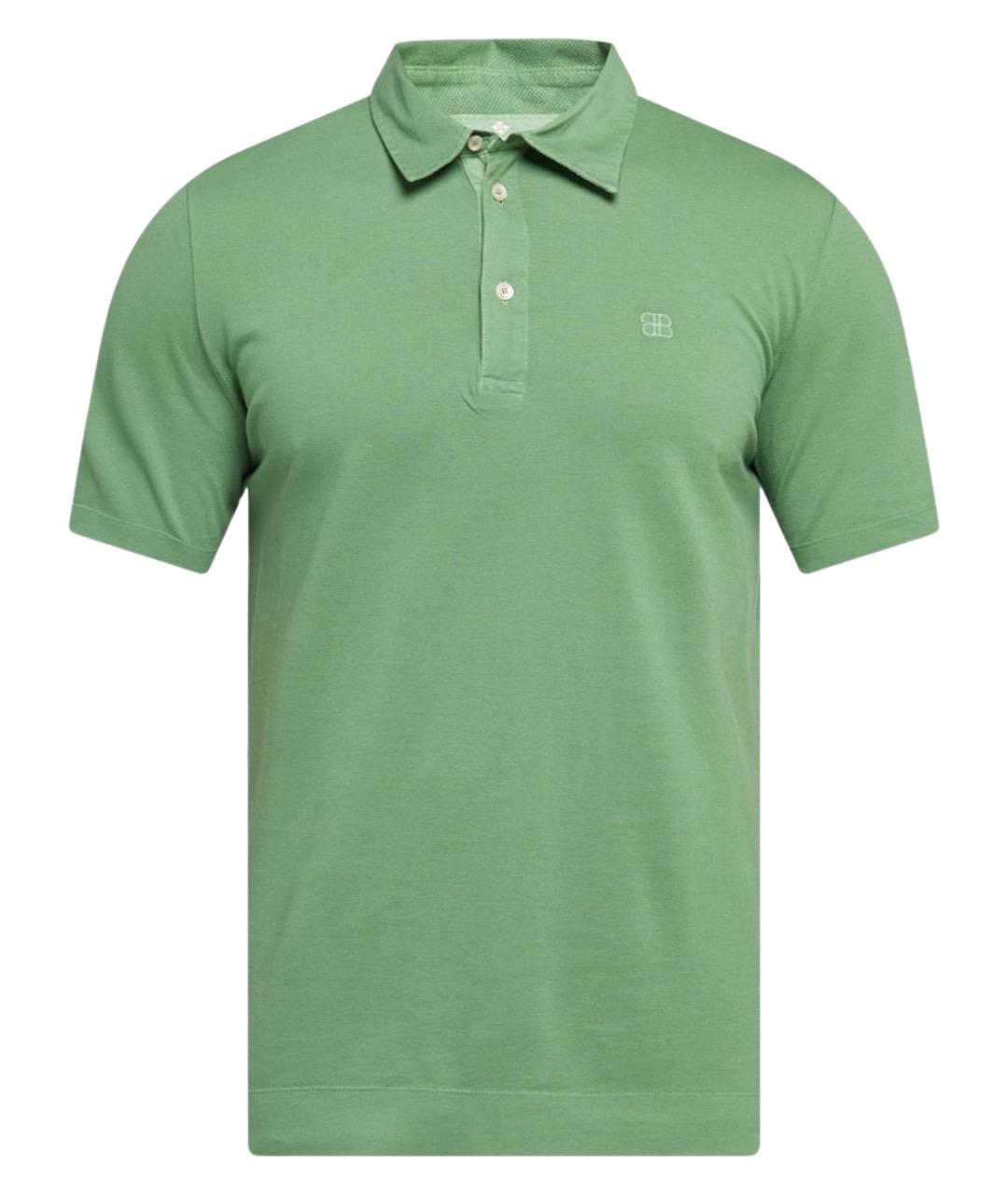 BALLANTYNE Зеленые хлопковое поло с коротким рукавом, фото 1