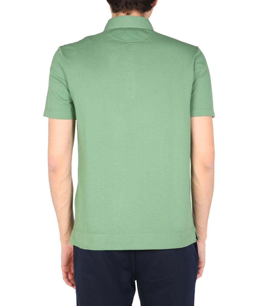 BALLANTYNE Зеленые хлопковое поло с коротким рукавом, фото 4
