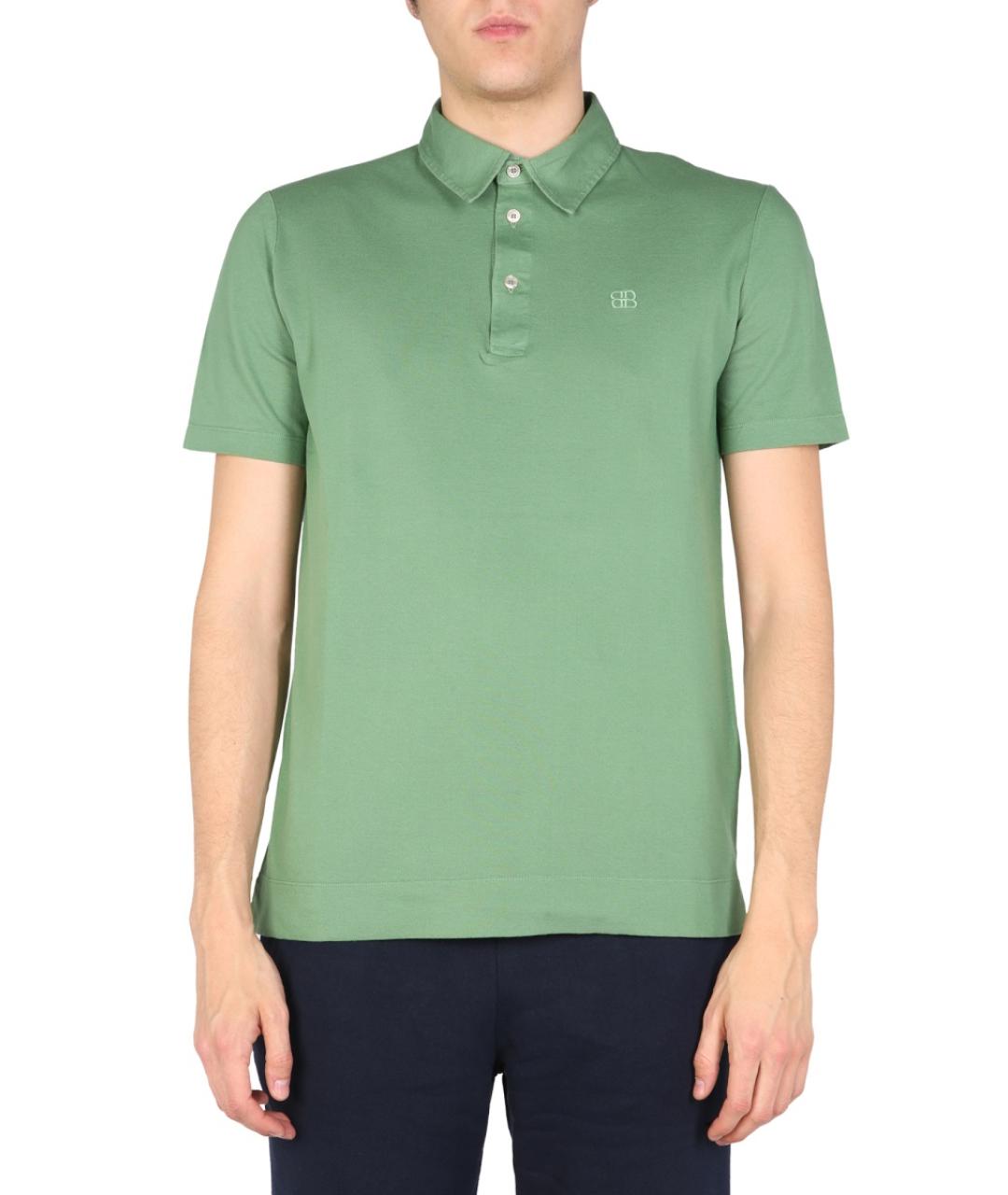 BALLANTYNE Зеленые хлопковое поло с коротким рукавом, фото 2