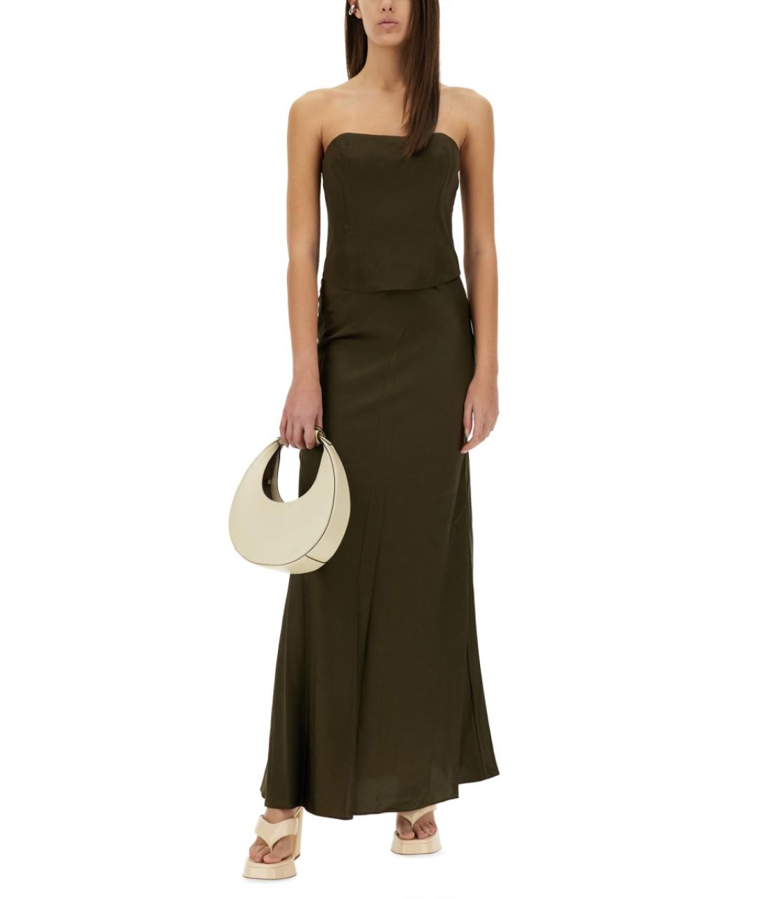 STAUD Зеленая шелковая майка, фото 3