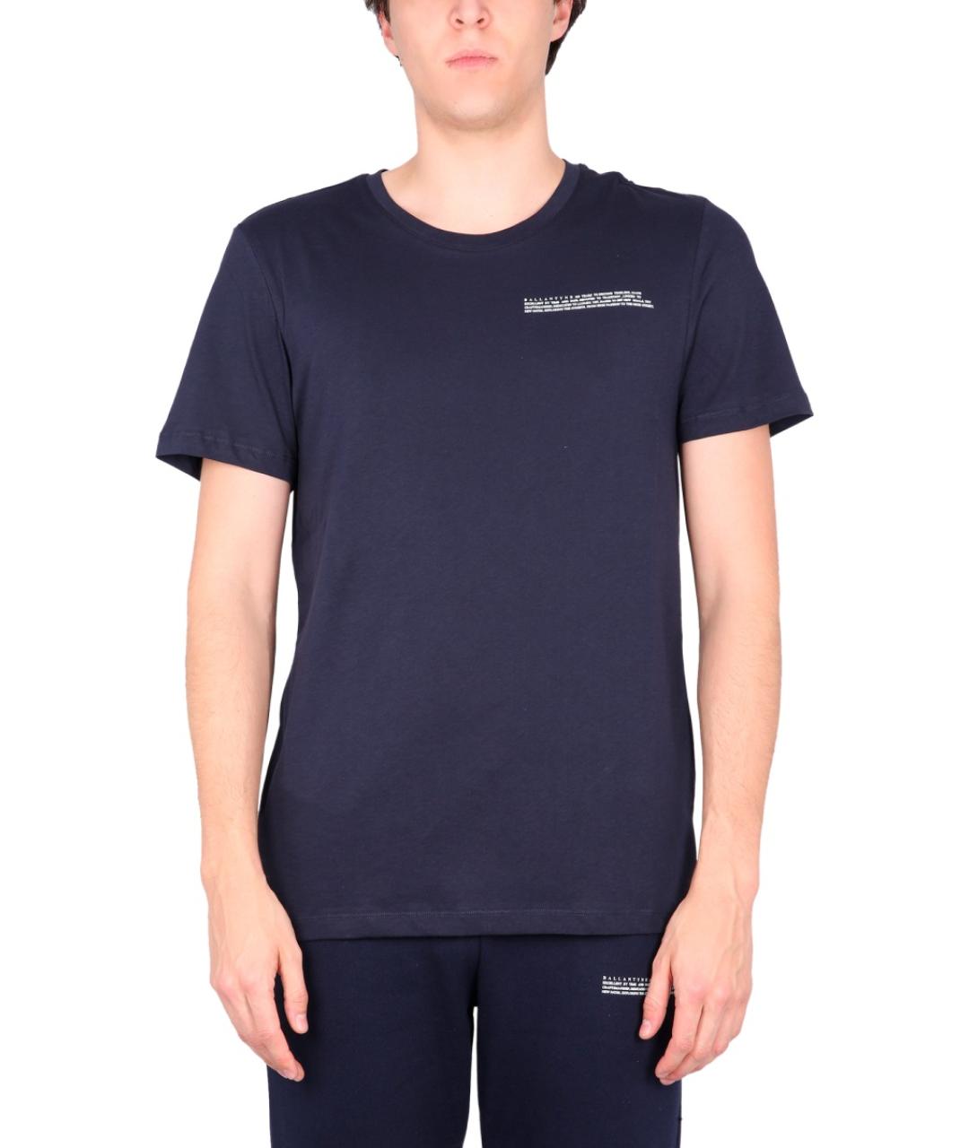 BALLANTYNE Синяя хлопковая футболка, фото 2