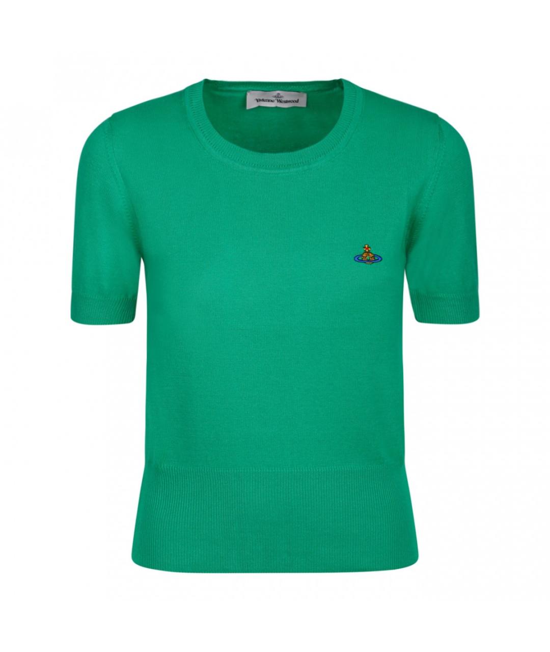 VIVIENNE WESTWOOD Зеленый хлопковый джемпер / свитер, фото 1
