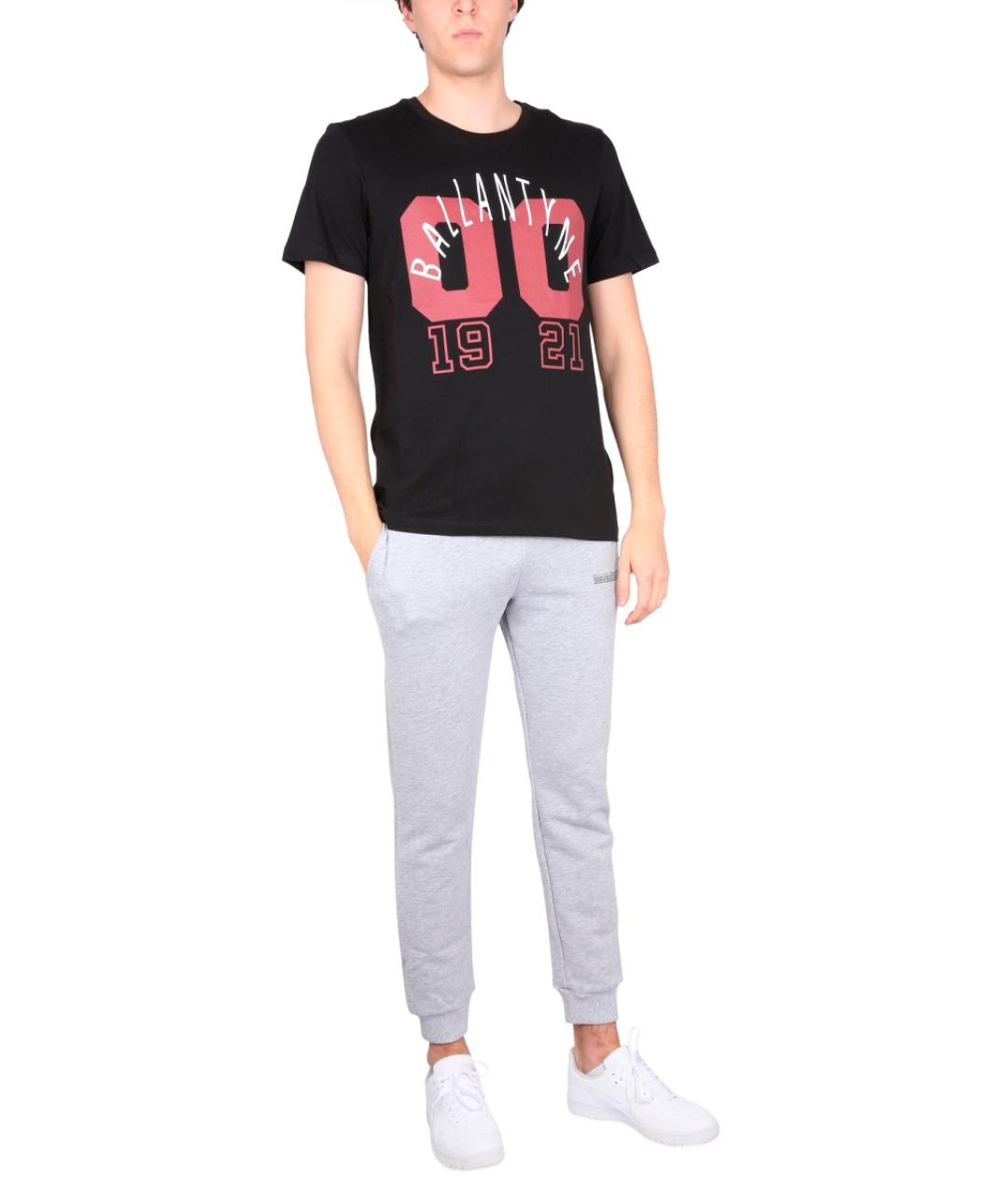 BALLANTYNE Черная хлопковая футболка, фото 3
