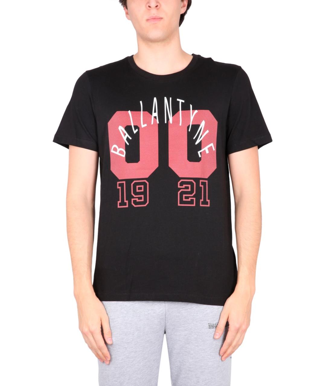 BALLANTYNE Черная хлопковая футболка, фото 2